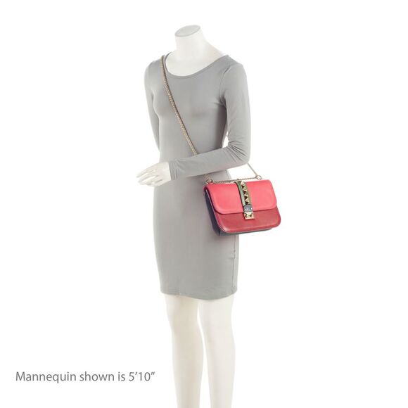 Valentino Calfskin Glam Lock Medium Shoulder Bag - Picture 5 of 16